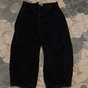 We The Free Black Barrel Jeans